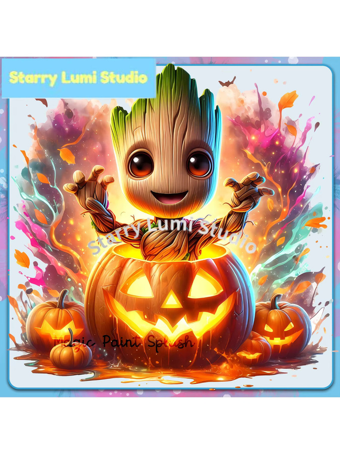 KAYOU Baby Groot 5D Diamantmalerei Mosaikbild mit Vollbohrern als bunte Cartoon-Dekoration für Kinder - Bild 2
