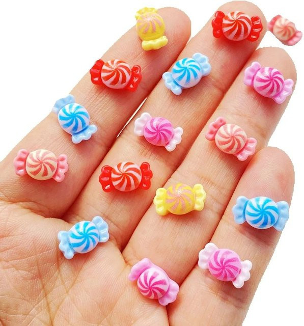 TSXJY Nagelkunst-Harz-Deko-Charms, 30 Stück, bunt, glänzend - Bild 1