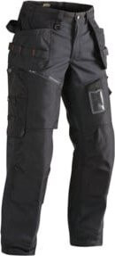Blakläder Bundhose Softshell X1500 in Schwarz mit Kniepolstertaschen und Cordura-Material, Konfektionsgröße 98 - Bild 1