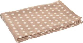 FIT+FUN Fleecedecke Classic braun/weiß gepunktet aus Polyester