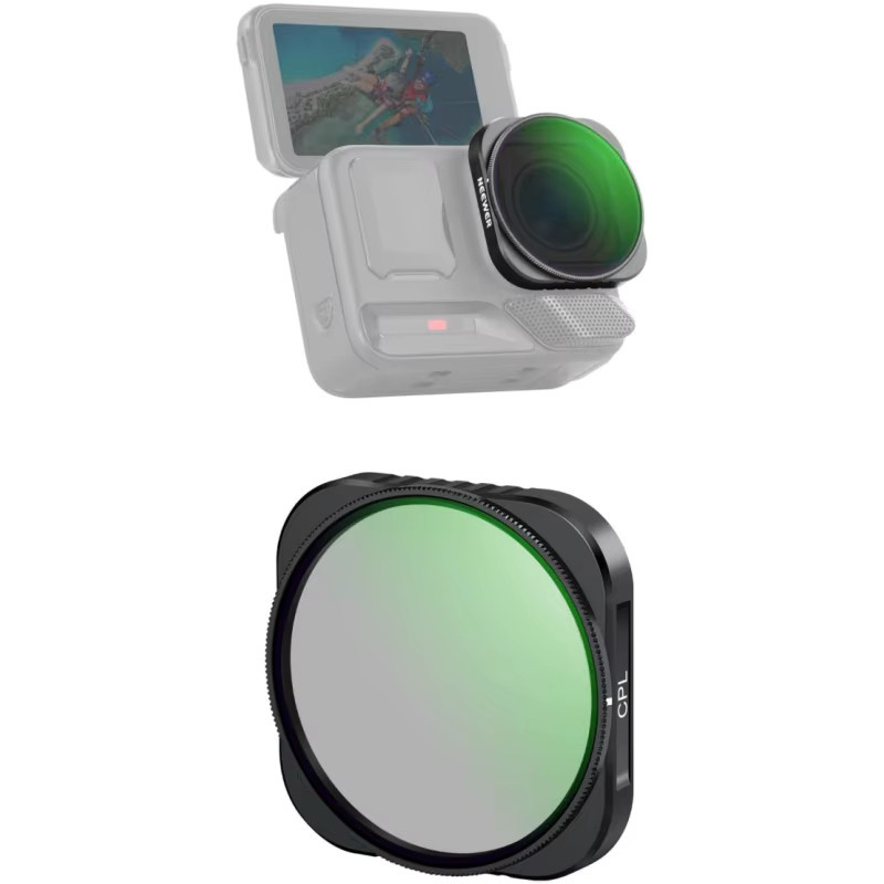 NEEWER CPL-Filter für Insta360 Ace Pro und Ace Pro 2, aufsteckbar, HD-optisches Glas, Schwarz - Bild 5