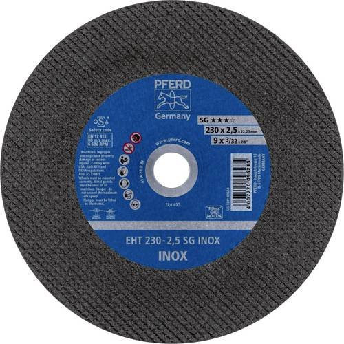 PFERD Trennscheibe EHT 230-2,5 SG INOX gerade für Edelstahl, Farbe: Grau, 25 Stück, Durchmesser: 230 mm, Breite: 2,5 mm, Bohrung: 22,23 mm - Bild 1