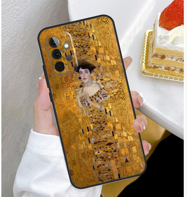 Samsung Handyhülle Gustav Klimt Design in Gold für Galaxy A55 A35 A15 A14 A34 A54 A73 A53 A33 A23 A13 A12 A32 A52 A51 A24 4G Cover - Bild 1