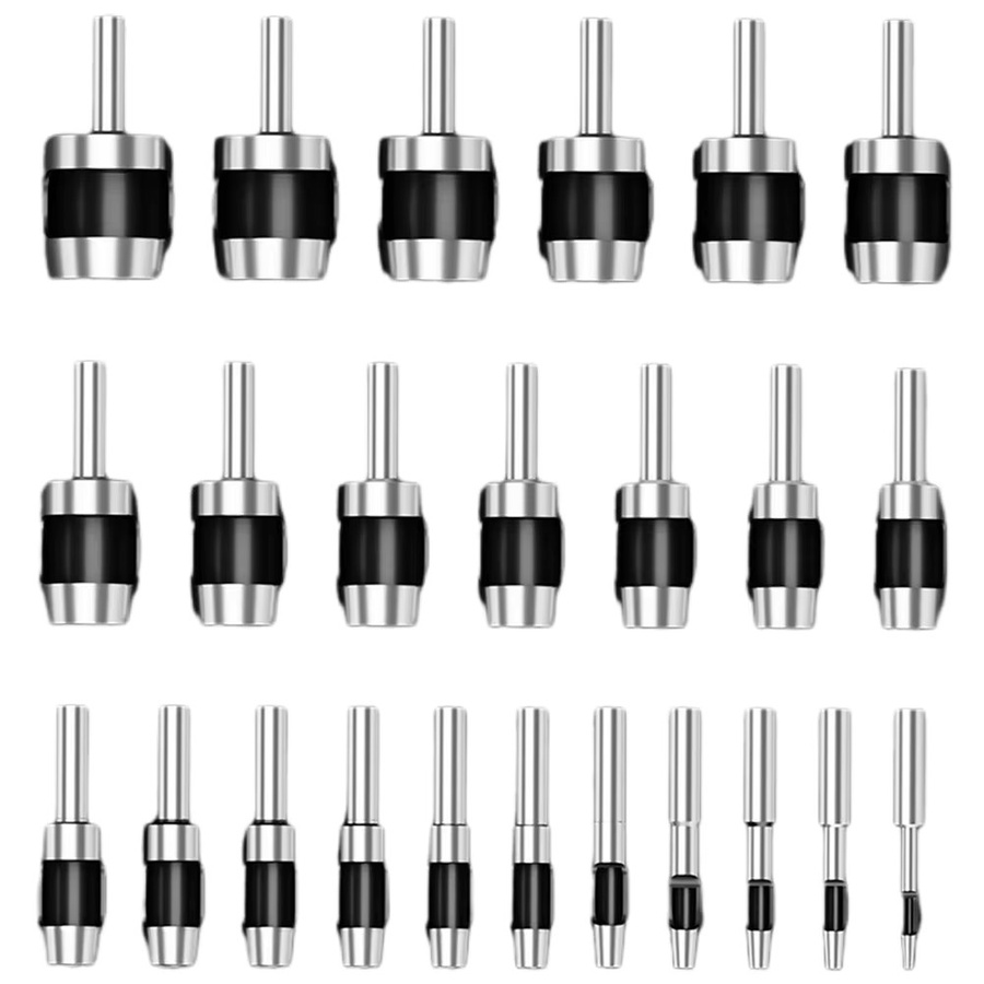 Vibratite Lederlochstanzer und Holzbohrer Set in Silber mit Griff und Barrel Typ - Bild 6