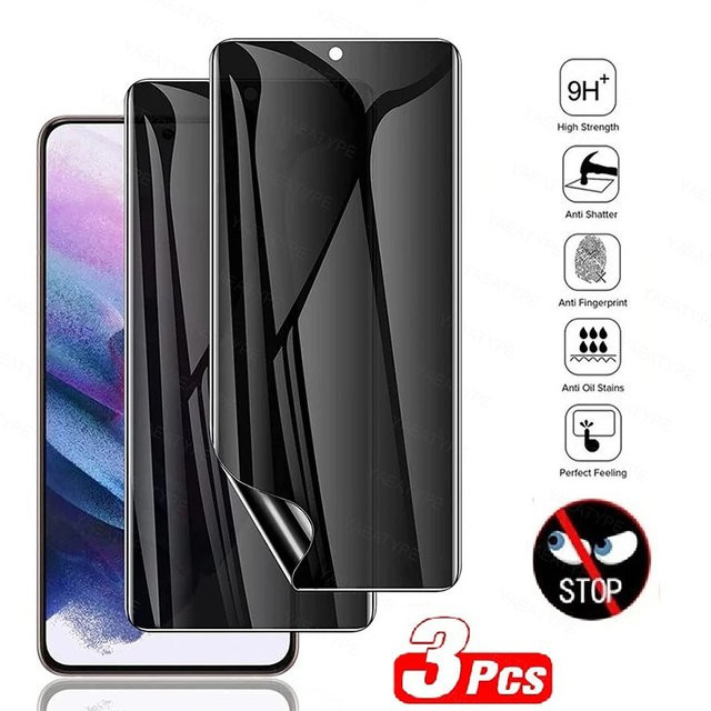 3er-Set Privatsphäre Hydrogel-Schutzfolie für Xiaomi Redmi Note Serie (kompatibel mit Note 7 bis Note 14 Pro Plus) transparent - Bild 1