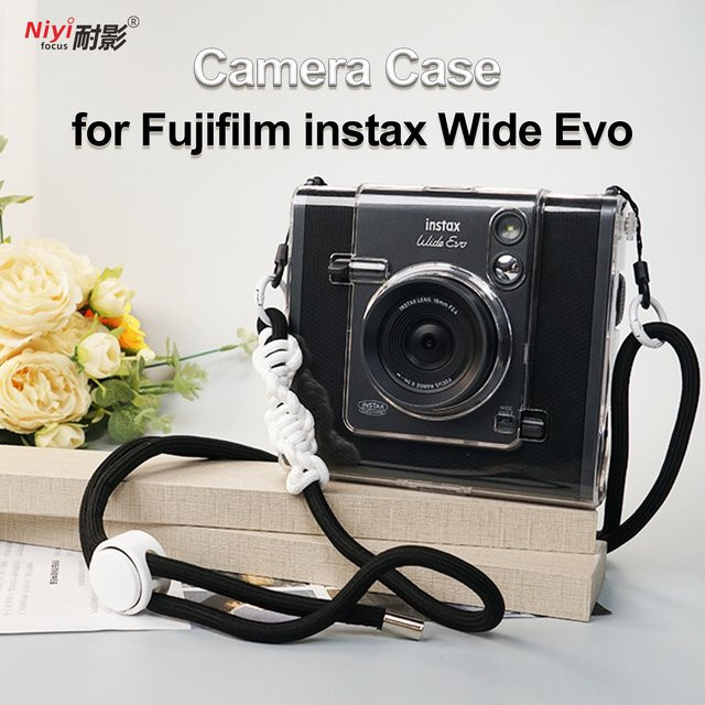 Transparente Schutzhülle für Fujifilm Instax Wide EVO Kamera als unsichtbare Kameratasche mit Riemen - Bild 1