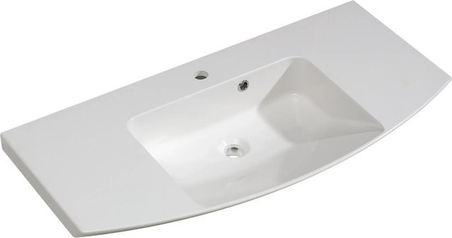 Pelipal Waschbecken Quantum 01 aus Mineralmarmor in Weiß, Breite: 121 cm - Bild 1