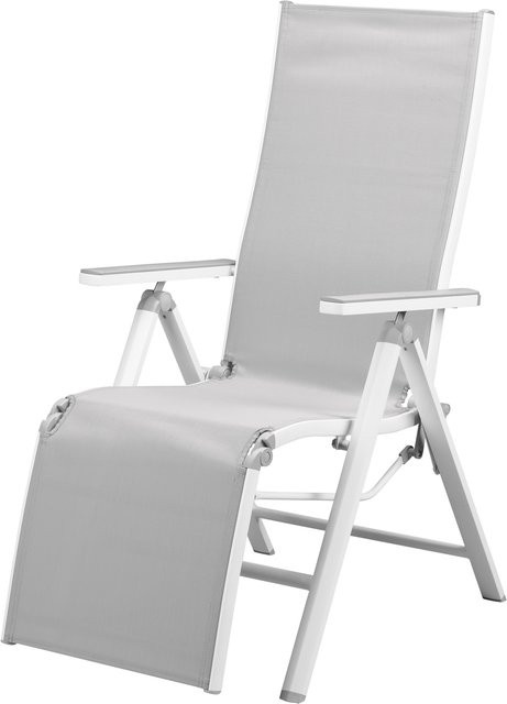 LIVARNO HOME Alu-Relaxsessel Houston mit Textilene-Bezug und Armlehnen, weiß - Bild 1