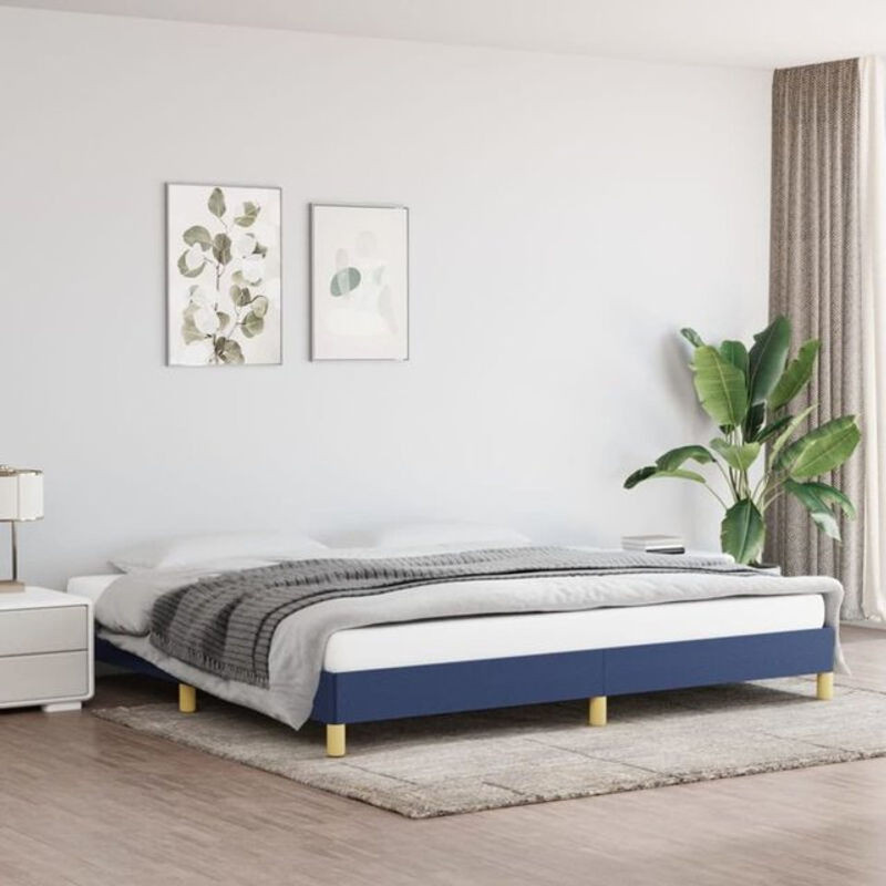 Polsterbett vidaxl in Blau aus Stoff und Holzwerkstoff B/T/H: 200 x 200 x 25 cm - Bild 1