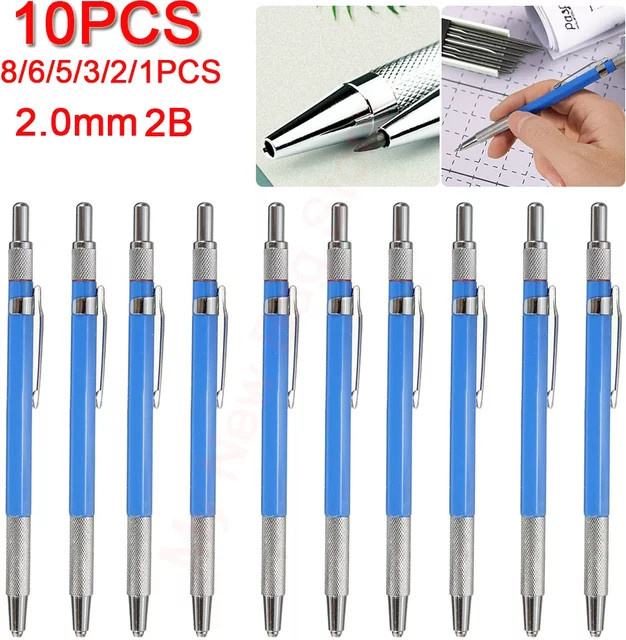 Mechanischer Bleistift für Zeichnungen und Büro mit 2mm 2B Mine in Blau - Bild 1