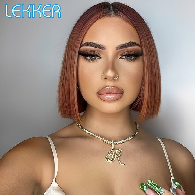 Lekker Perücke, Brauner Pixie-Schnitt, 100 % Echthaar, Damen - Bild 1