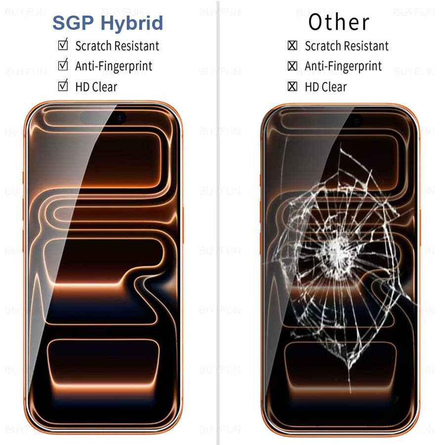 2 Stück Displayschutzfolie aus gehärtetem Glas für Apple iPhone 17 Pro Max, iPhone 17 Pro und iPhone 17 Air, transparent - Bild 4