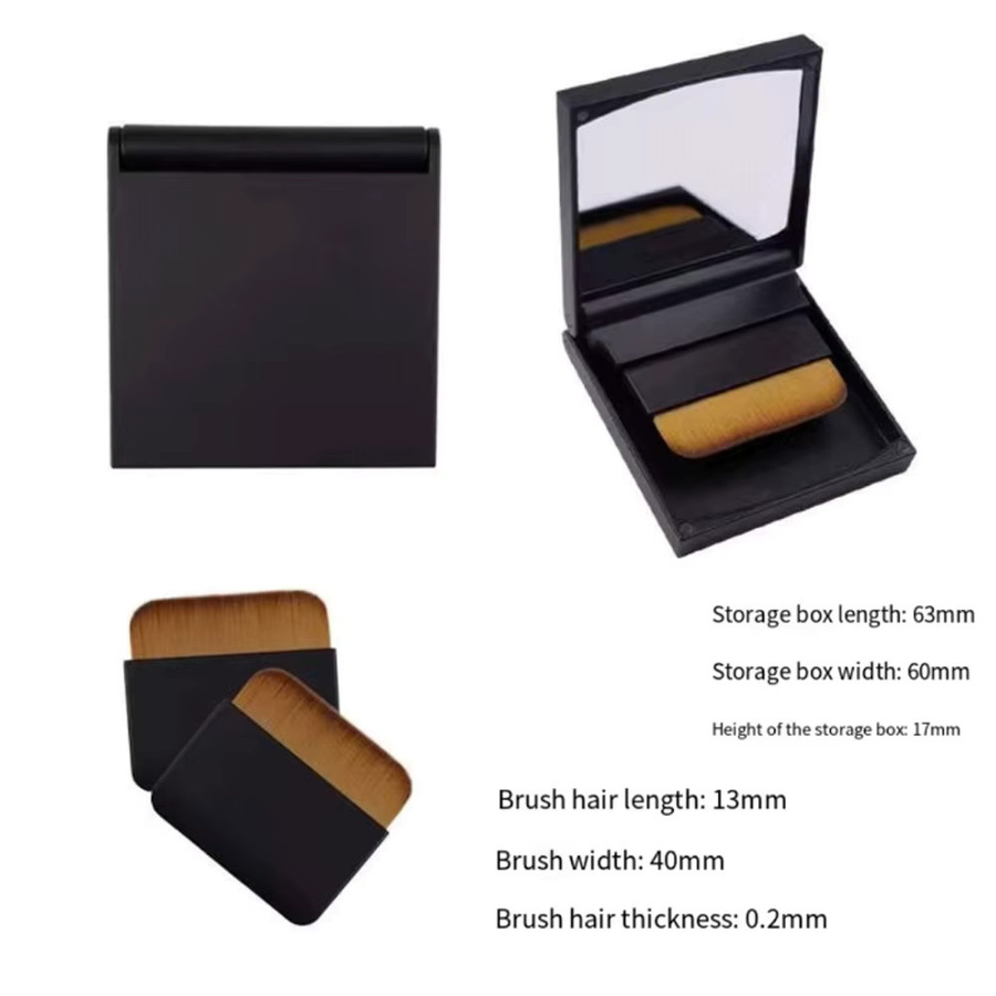Foundation mit integriertem Spiegel und Make-up-Pinsel, Unisex - Bild 3