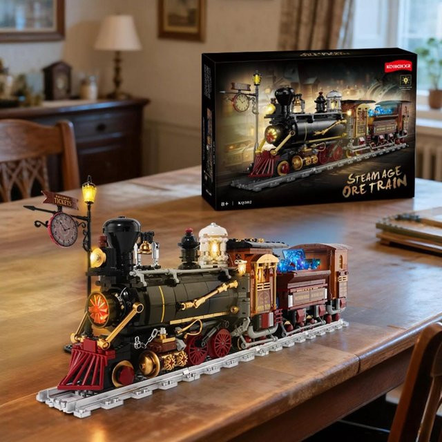 Linyi toy Steampunk Zug Gebäude Bausatz 1402-teiliges Set - Bild 1