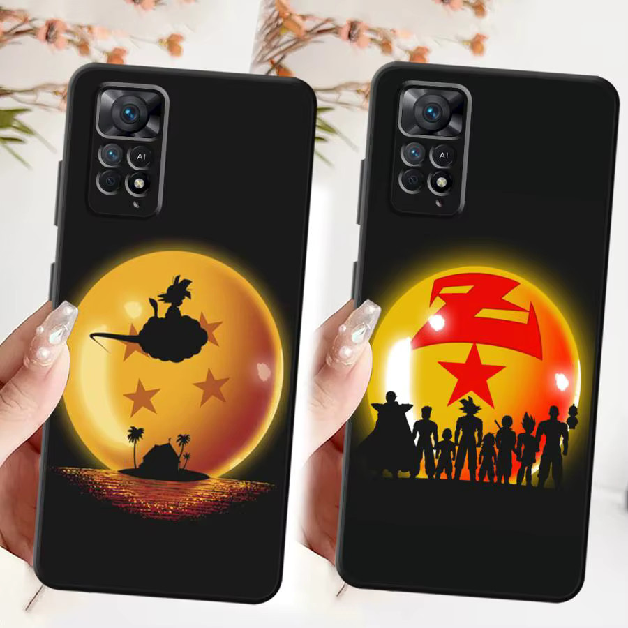 Schwarze weiche Handyhülle im Cartoon Dragon Ball Design für Xiaomi Redmi Note Serie - Bild 2