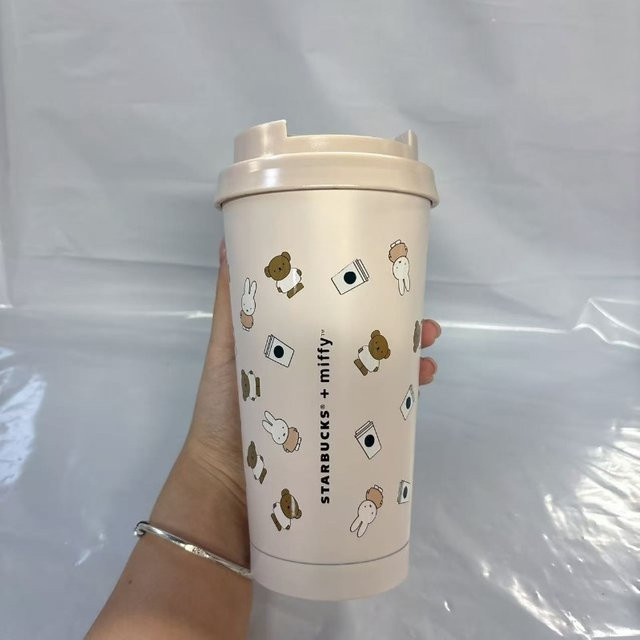 Starbucks x Miffy Edelstahl-Thermobecher mit Klappdeckel, 500 ml - Bild 1