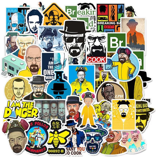 GOGOTU Breaking Bad Aufkleber, 50 Stück, Kunststoff, Bunt / Mehrfarbig - Bild 1