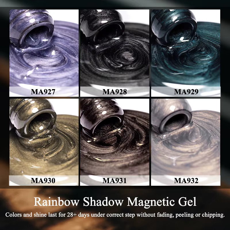 Meet Across Magnetgel Nagellack, Grau-Blau, 7 ml, Schimmernd - Bild 4