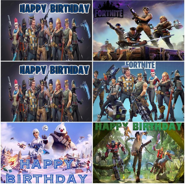 Fortnite Party-Dekoration Papierposter für Kindergeburtstage in Mehrfarbig - Bild 1