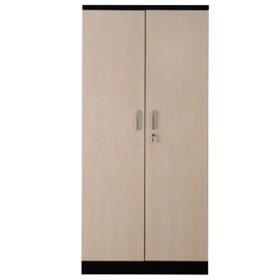 PROREGAL Aktenschrank Beetle mit Scharniertüren und Schloss, Schwarz & Ahorn, H x B x T: 195 x 92 x 42 cm - Bild 2