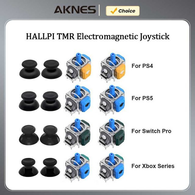 AKNES HALLPI TMR Elektromagnetischer Anti-Drift-Joystick für Switch Pro, PS5, PS4 und Xbox Series Controller als Reparatur-Ersatzteil - Bild 1