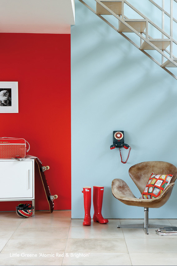 Little Greene Absolute Matt Emulsion Wandfarbe Atomic Red 190, 5 l - Bild 1