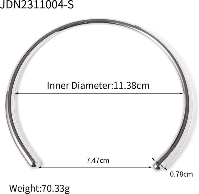 Youthway Choker Edelstahl, Weiß, Damen - Bild 1