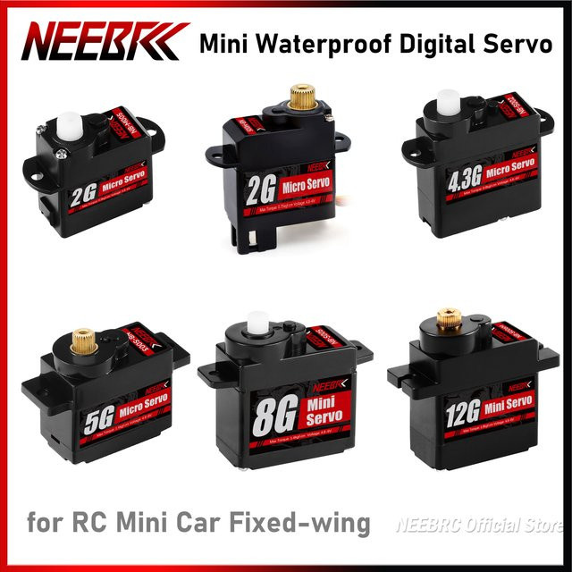 NEEBRC Mini Getriebe Digital Servo, Wasserdicht, Motor für RC Auto, Flugzeug, Hubschrauber, Roboter - Bild 1