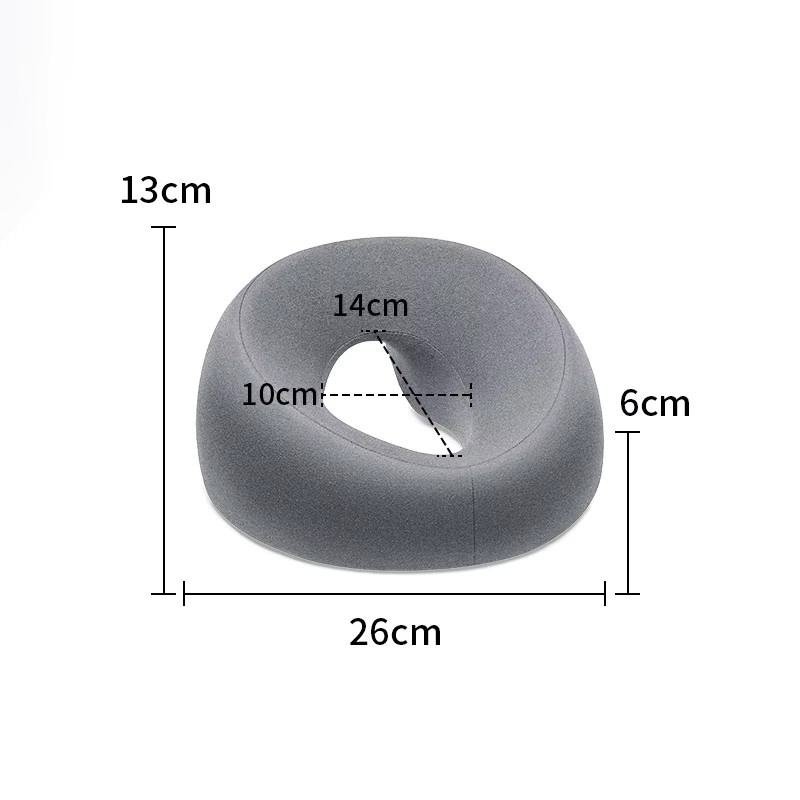 HMQ Beauty Gesichts-Daunenkissen in Grau, atmungsaktives Memory-Foam Keilkissen für Massagebetten, Beauty-Salons und SPA - Bild 4