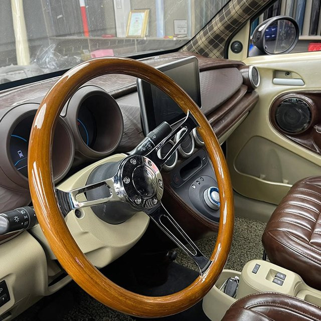 SDAO Massivholz Retro Racing Universal Lenkrad 15 Zoll für Sportmodifikation im Auto - Bild 1
