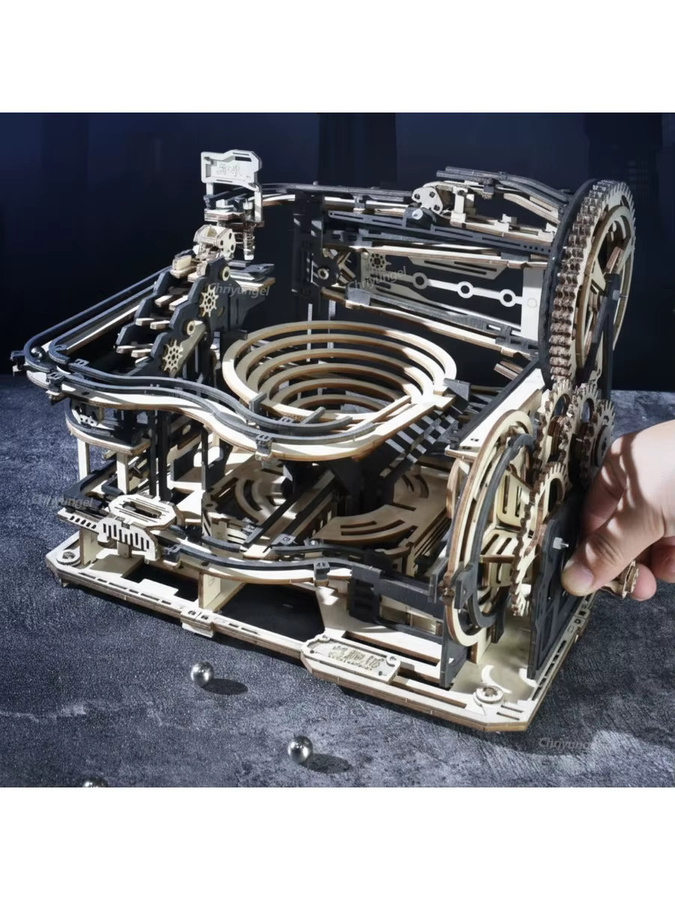 Chriyungel 3D-Holzpuzzle DIY Marmor Run, Modellbausatz, ab 14 Jahren - Bild 7