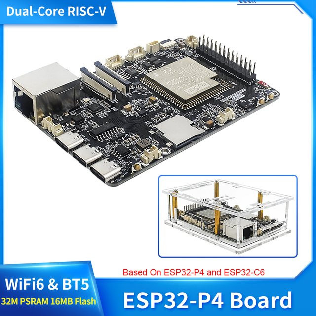 ESP32-P4 Entwicklungsboard mit WiFi6, Bluetooth 5 / BLE und RJ45 Ethernet, 32M PSRAM und 16MB Flash für Arduino IDE - Bild 1