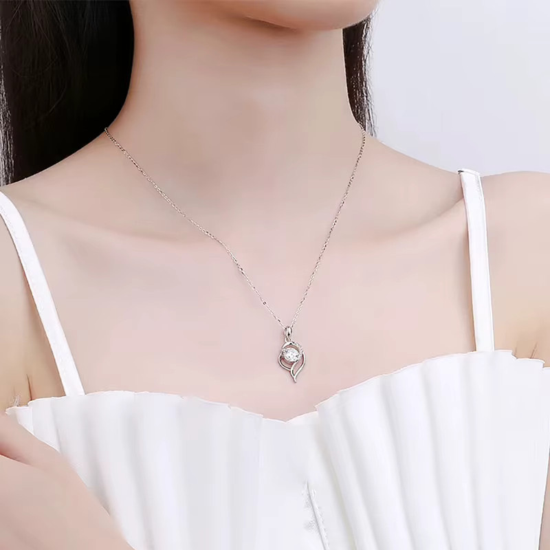 JOYCE JELLY Anhänger-Halskette, 925 Silber, Moissanit, Damen - Bild 2