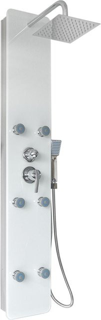 Home Deluxe Duschpaneel DIVE mit Regendusche und Handbrause in Weiß Matt, Höhe: 150 cm - Bild 2