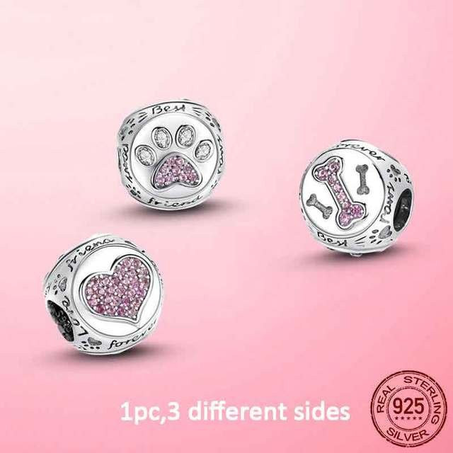 Anhänger Liebe Herz Schlange, 925 Silber, Zirkonia, Perle, Damen - Bild 1