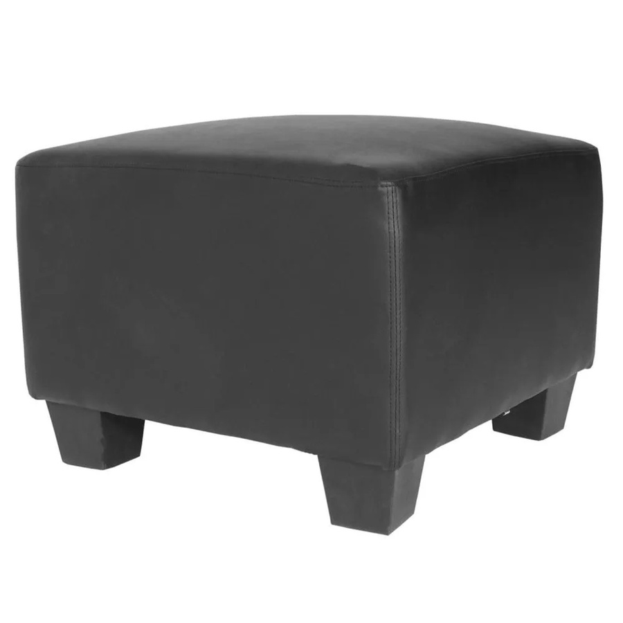 MCW Modular Ottomane Moncalieri Lounge-Stil Kunstleder Schwarz B: 72 cm, T: 76 cm, H: 58 cm - Bild 2