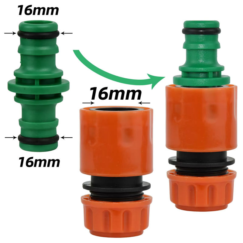 KESLA 6-teiliges Garten-Schnellkupplungs-Set in Grün mit 16mm Schlauchverbinder und 1/2'' Kupplungsadapter als Reparatur- und Verlängerungsset - Bild 2