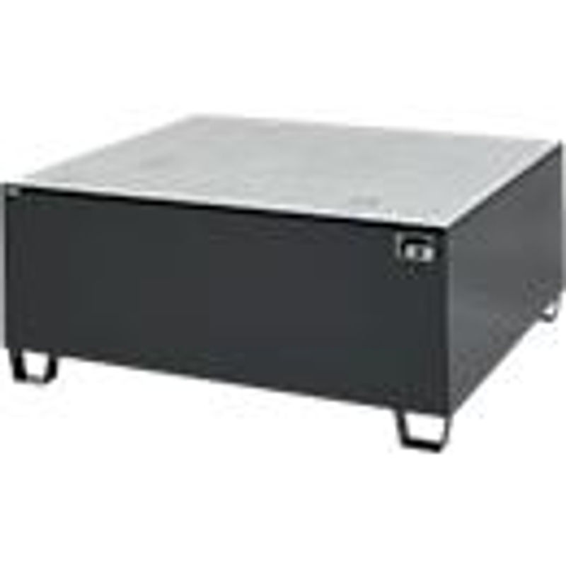 Auffangwanne Schäfer Shop Pure 1000 aus Stahl mit verzinktem Gitterrost, anthrazit RAL 7016, unterfahrbar, B: 146,0 cm, T: 146,0 cm, H: 63,0 cm - Bild 3