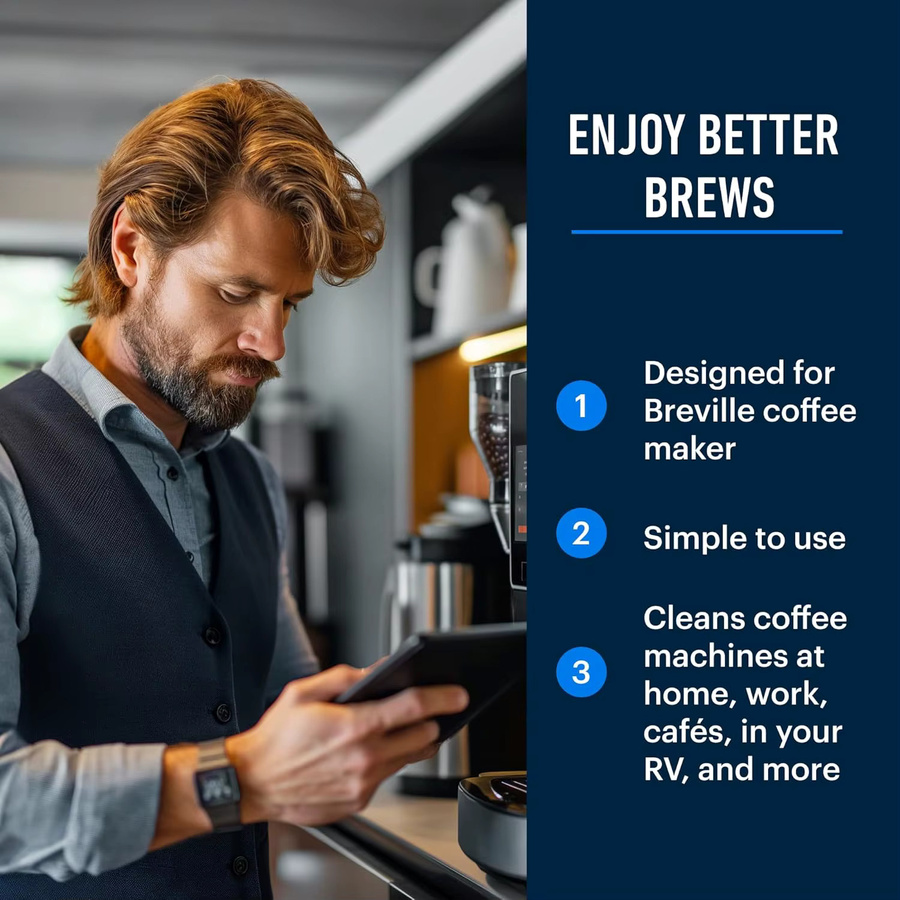 SIKEZHAN 50-teiliges Reinigungstabletten-Set für Espressomaschinen, kompatibel mit Breville Barista Express, Pro, Touch, Oracle und BES870XL, Farbe: Weiß - Bild 4