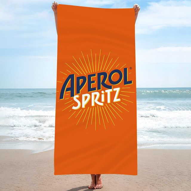 Strandtuch A-Aperol Anime Design von JMG Household Supplies, Farbe Orange, B/T: 75 x 150 cm - Bild 1