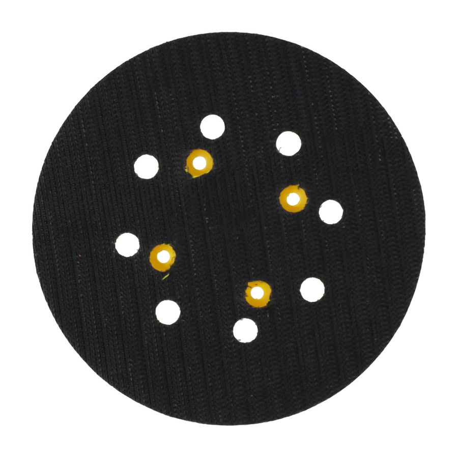 Vibratite Schleifpad Haken und Schleifscheibenträger mit 8 Löchern, 5 Zoll / 125 mm, Gelb - Bild 2
