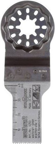 Wolfcraft Bimetall Tauchsägeblatt für Holz und Kunststoff, Silber, 20 mm - Bild 1