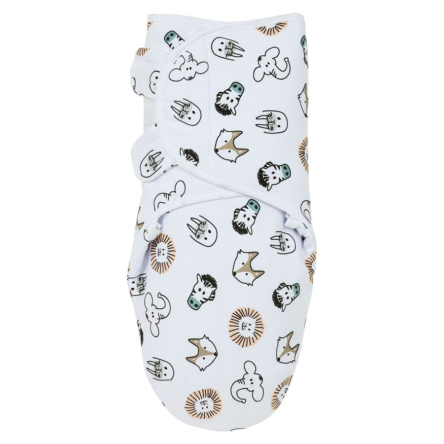 Meyco Pucksack Animals wattiert in Weiß für Babys der Größe 0-3 Monate - Bild 1