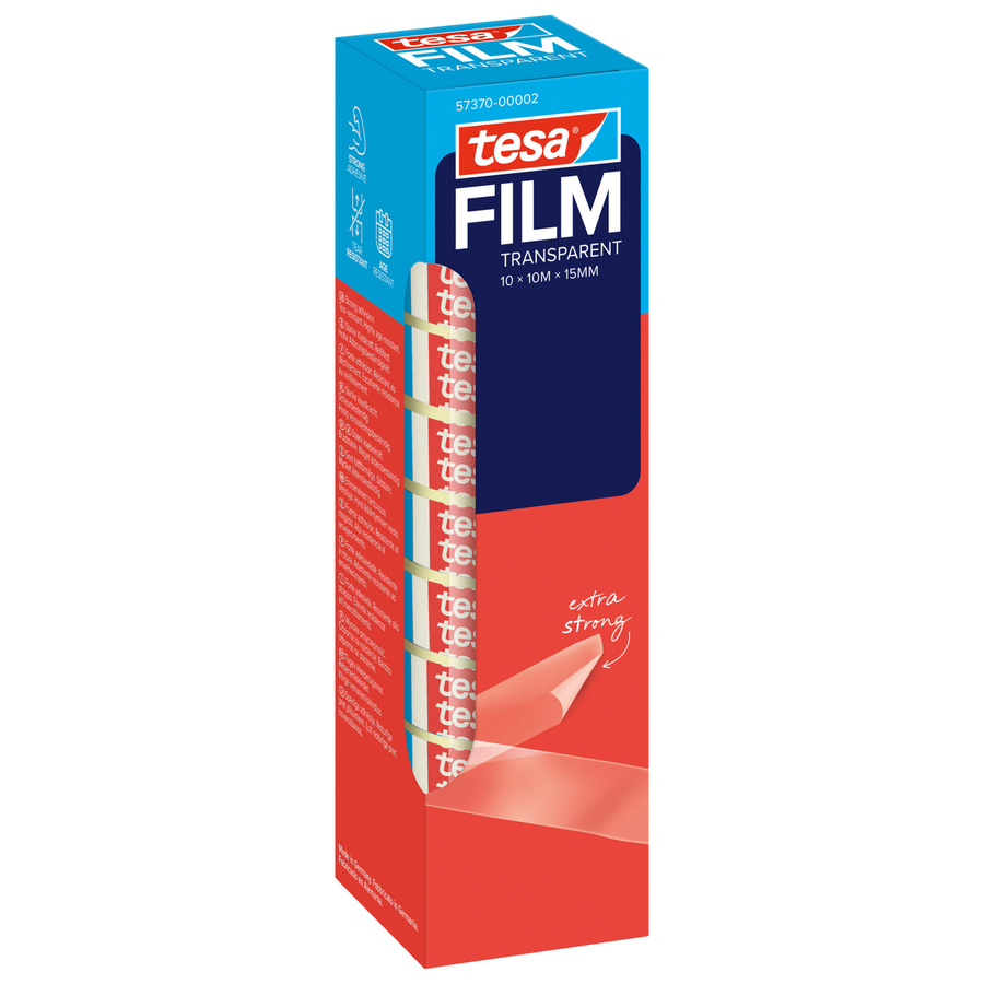 tesafilm Klebeband von TESA, transparent, Breite: 15 mm, Länge: 10 m, 10er Packung - Bild 2