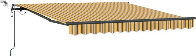 vidaXL Markisenstoff aus Polyester, Mehrfarbig (Gelb, Grau), Breite: 300 cm, Höhe: 250 cm - Bild 1
