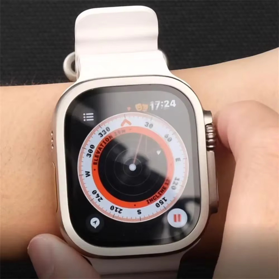 Displayschutzfolie Glas, Apple Watch Ultra 2 49mm, transparent - Bild 2