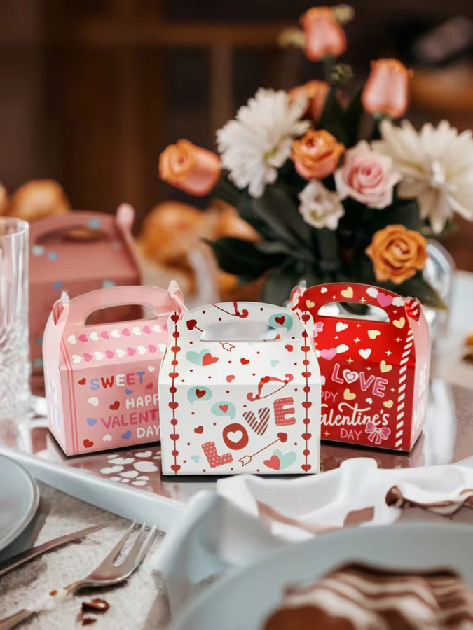 12er Set Valentinstag Geschenkboxen aus Papier in Mehrfarbig - Bild 6