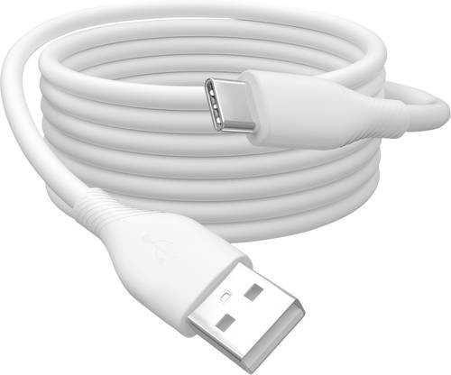 Digitus USB 2.0 Anschlusskabel USB-A auf USB-C in Weiß (matt), 2,00 m - Bild 1