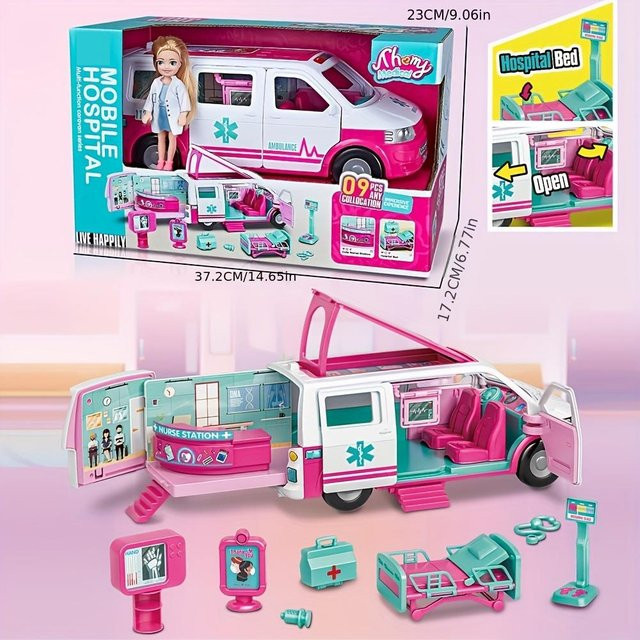 Discover Intime Spielzeugmodell Krankenwagen Schulbus, Spielzeugauto, ab 14 Jahren - Bild 1
