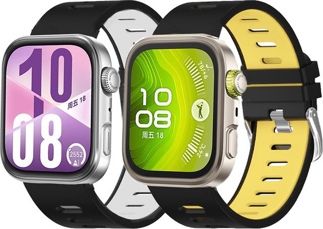 Uhrenarmband für Huawei Watch Fit 3/Fit 4 Pro, Silikon, Schwarz, Unisex - Bild 1